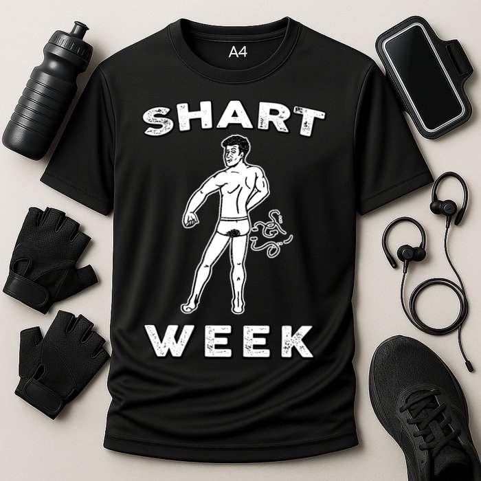 Shart Week Funny Novelty Shark Cooling Performance Crew T-Shirt