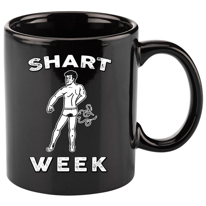 Shart Week Funny Novelty Shark 11oz C Handle Ceramic Mug