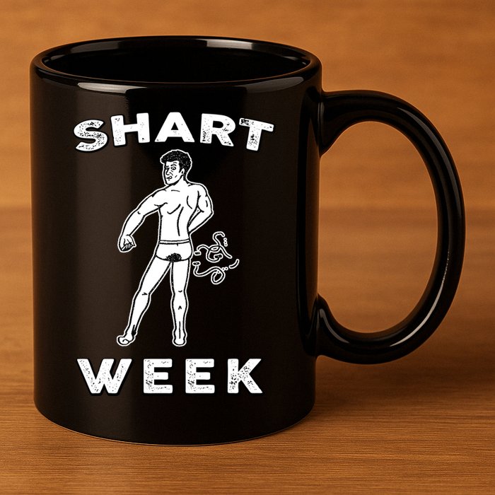 Shart Week Funny Novelty Shark 11oz C Handle Ceramic Mug