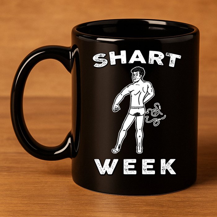 Shart Week Funny Novelty Shark 11oz C Handle Ceramic Mug