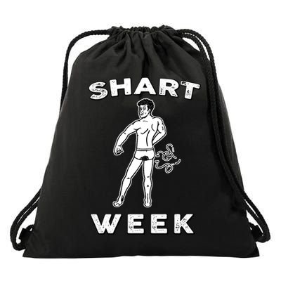 Shart Week Funny Novelty Shark Drawstring Bag