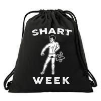 Shart Week Funny Novelty Shark Drawstring Bag