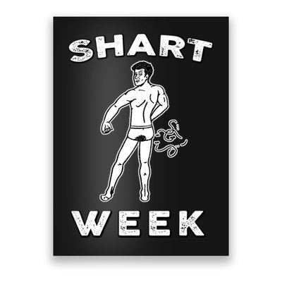 Shart Week Funny Novelty Shark Poster