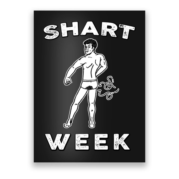 Shart Week Funny Novelty Shark Poster