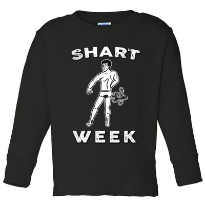 Shart Week Funny Novelty Shark Toddler Long Sleeve Shirt