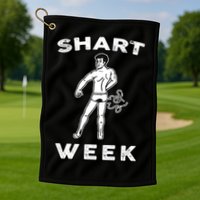 Shart Week Funny Novelty Shark Golf Towel