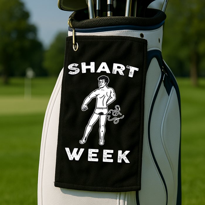 Shart Week Funny Novelty Shark Golf Towel