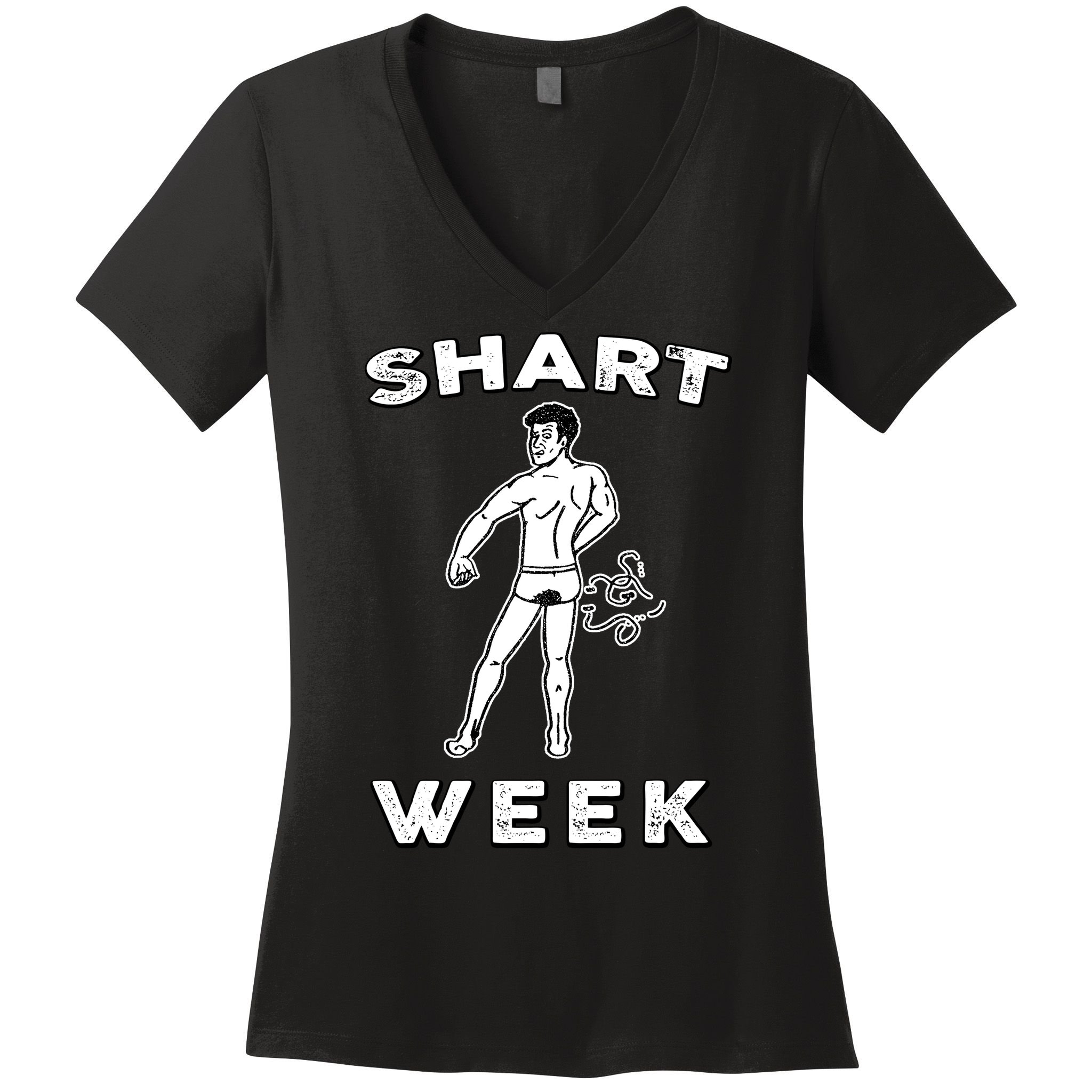 Shart Week Funny Novelty Shark Women's V-Neck T-Shirt