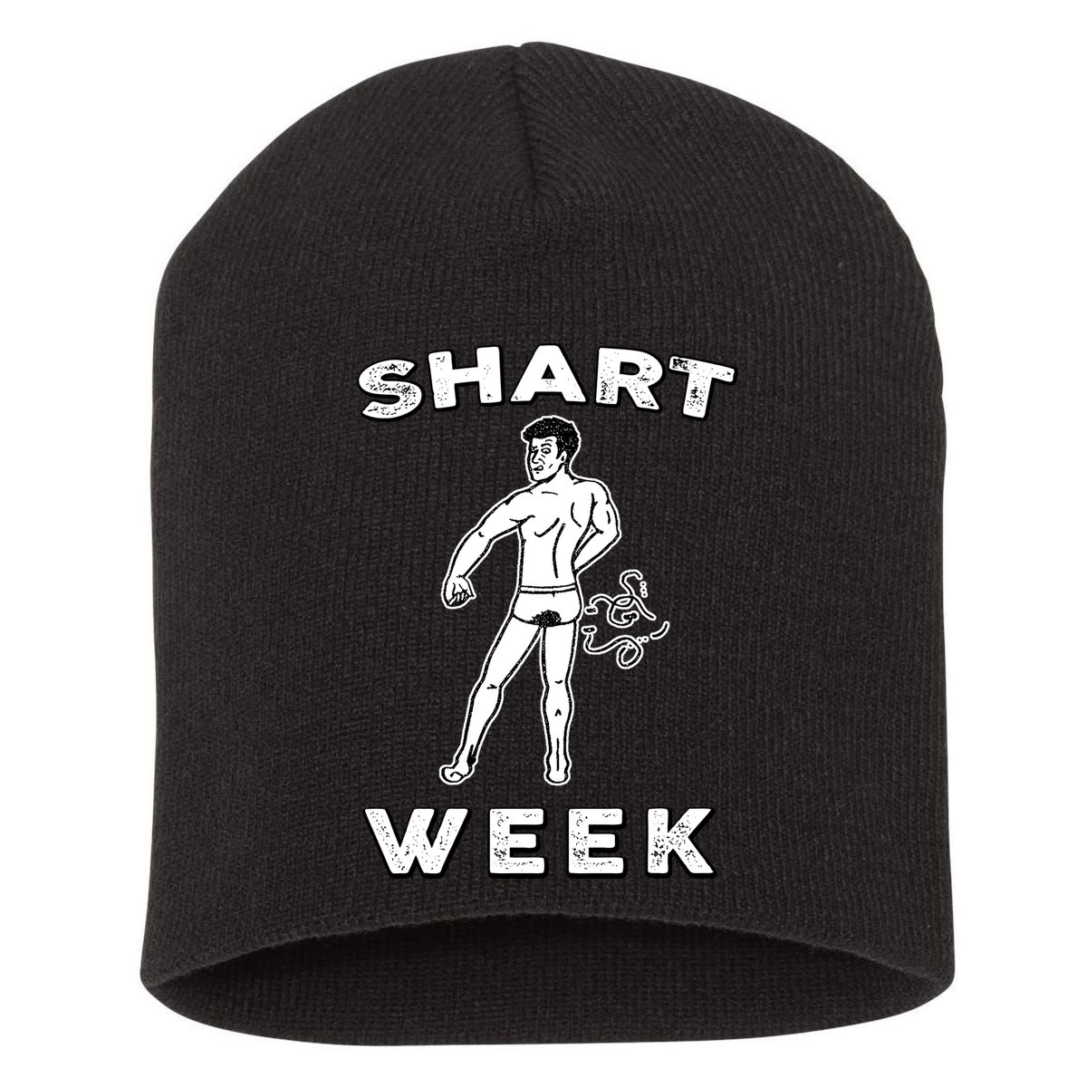 Shart Week Funny Novelty Shark Short Acrylic Beanie
