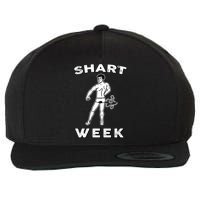 Shart Week Funny Novelty Shark Wool Snapback Cap