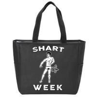 Shart Week Funny Novelty Shark Zip Tote Bag