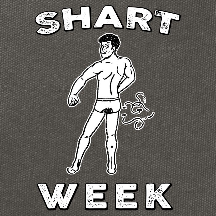 Shart Week Funny Novelty Shark Cotton Canvas Backpack