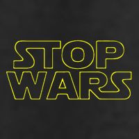 Stop Wars Funny Garment-Dyed Fleece Hoodie