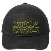 Stop Wars Funny 7-Panel Snapback Hat