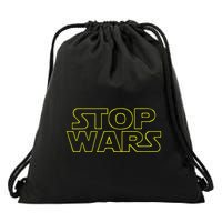Stop Wars Funny Drawstring Bag