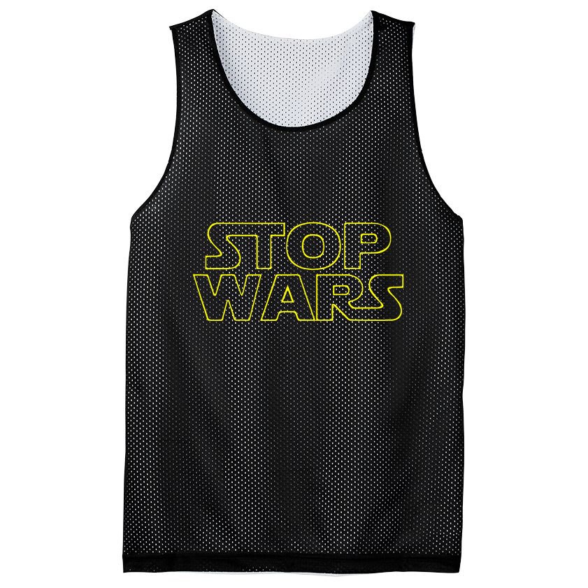 Stop Wars Funny Mesh Reversible Basketball Jersey Tank