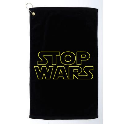 Stop Wars Funny Golf Towel