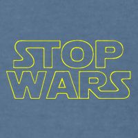 Stop Wars Funny Garment-Dyed Sweatshirt