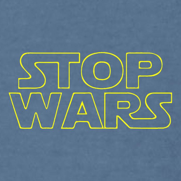 Stop Wars Funny Garment-Dyed Sweatshirt