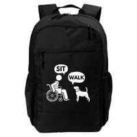 Sit Walk Funny Disabled Wheelchair User & Pet Dog Backpack