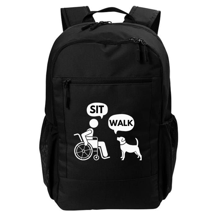Sit Walk Funny Disabled Wheelchair User & Pet Dog Backpack