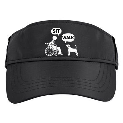 Sit Walk Funny Disabled Wheelchair User & Pet Dog Adult Drive Performance Visor