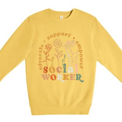 Social Worker Funny Social Work Month Premium Crewneck Sweatshirt