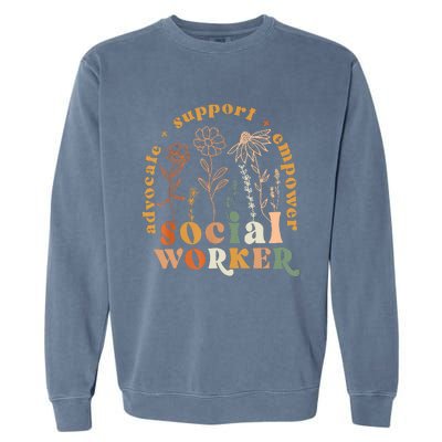 Social Worker Funny Social Work Month Garment-Dyed Sweatshirt