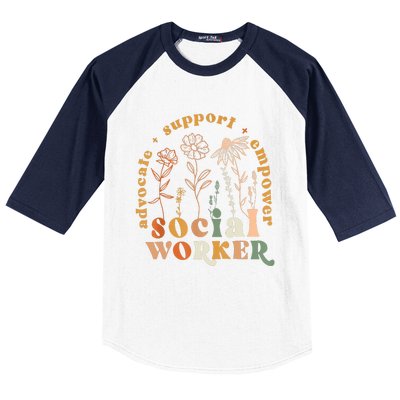 Social Worker Funny Social Work Month Baseball Sleeve Shirt