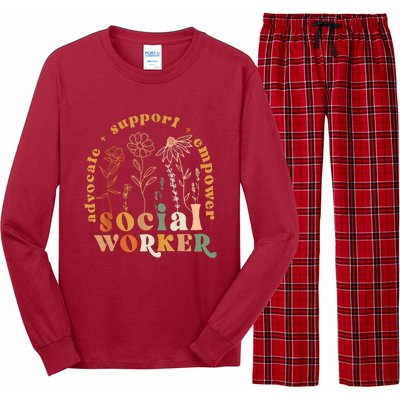 Social Worker Funny Social Work Month Long Sleeve Pajama Set