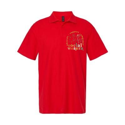 Social Worker Funny Social Work Month Softstyle Adult Sport Polo