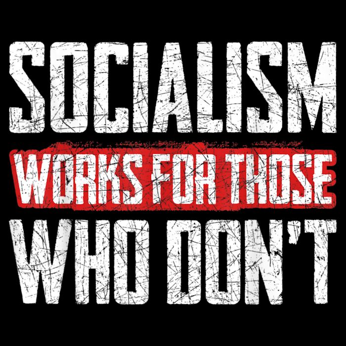 Socialism Works For Those Who Dont Funny Anti Socialism Poster
