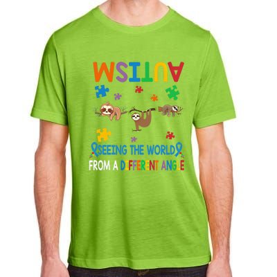 Seeing World From Different Angle Autism Awareness Gift Adult ChromaSoft Performance T-Shirt