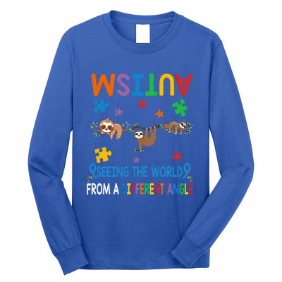 Seeing World From Different Angle Autism Awareness Gift Long Sleeve Shirt