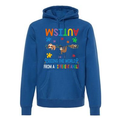 Seeing World From Different Angle Autism Awareness Gift Premium Hoodie