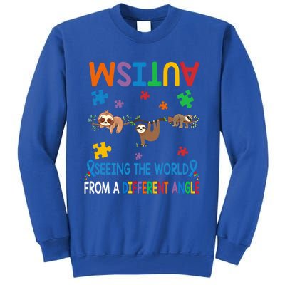 Seeing World From Different Angle Autism Awareness Gift Tall Sweatshirt