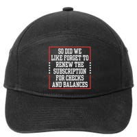 So We Forget To Renew Subscription For Checks Balances 7-Panel Snapback Hat