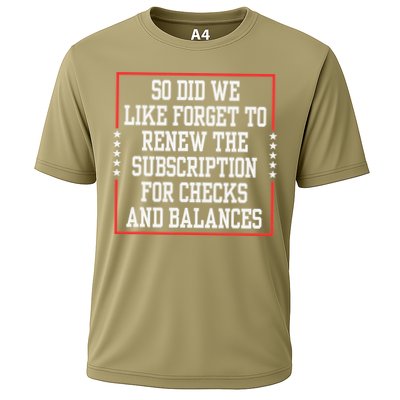 So We Forget To Renew Subscription For Checks Balances Cooling Performance Crew T-Shirt