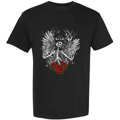 Skeleton Wings Fairy Grunge Fairycore Aesthetic Halloween Garment-Dyed Heavyweight T-Shirt