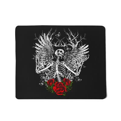 Skeleton Wings Fairy Grunge Fairycore Aesthetic Halloween Mousepad