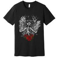 Skeleton Wings Fairy Grunge Fairycore Aesthetic Halloween Premium T-Shirt