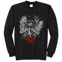 Skeleton Wings Fairy Grunge Fairycore Aesthetic Halloween Tall Sweatshirt