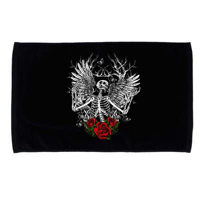 Skeleton Wings Fairy Grunge Fairycore Aesthetic Halloween Microfiber Hand Towel