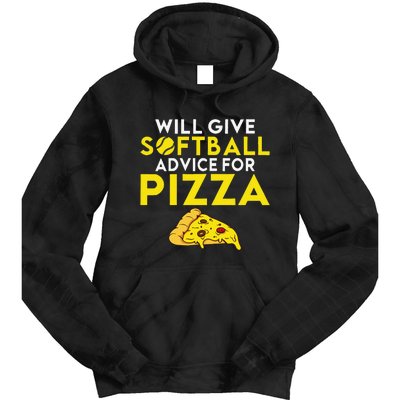 Softball Will give Softball advice for Pizza Lover Tie Dye Hoodie