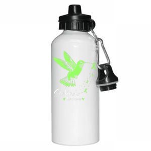 Scoliosis Warrior Green Hummingbird Scoliosis Awareness Great Gift Aluminum Water Bottle