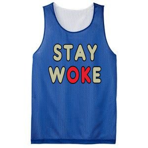 Stay Woke Gift Mesh Reversible Basketball Jersey Tank