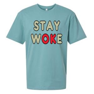 Stay Woke Gift Sueded Cloud Jersey T-Shirt