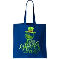 Shamrock Wine Glass Happy St Patrick's Day Cute Gift Tote Bag