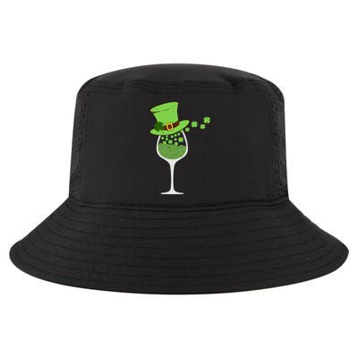 Shamrock Wine Glass St Patrick Day Irish Gift Meaningful Gift Cool Comfort Performance Bucket Hat