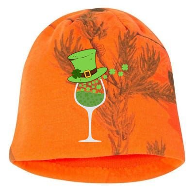 Shamrock Wine Glass St Patrick Day Irish Gift Meaningful Gift Kati - Camo Knit Beanie